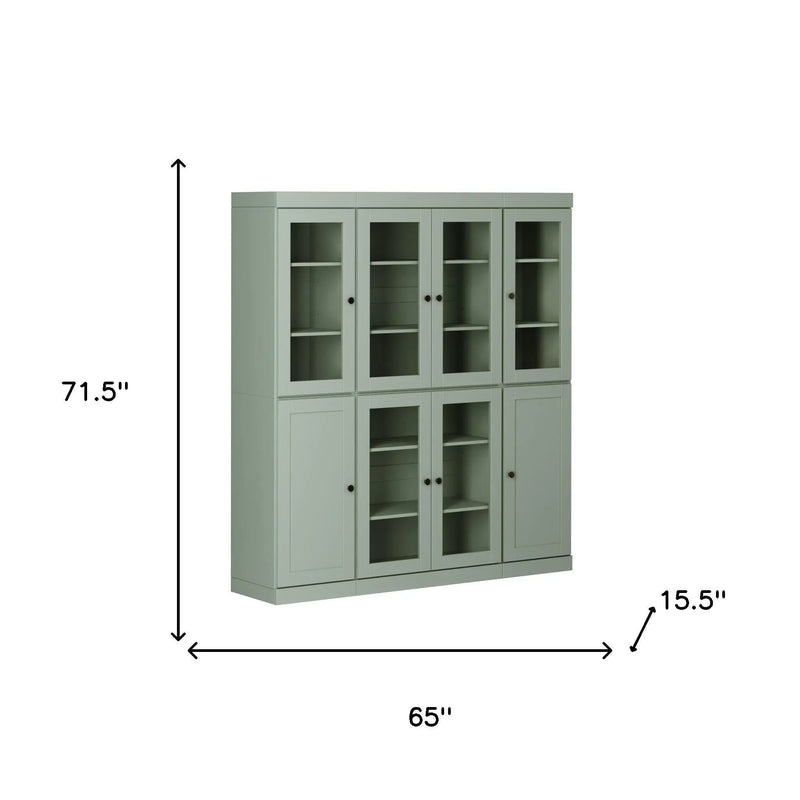72" Sage Solid Wood 8 Pantry Or Storage Closet Homeroots Kitchen & Dining