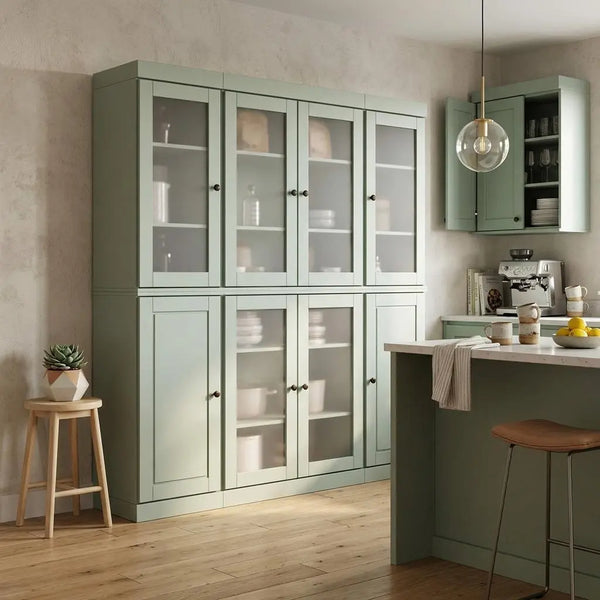 72" Sage Solid Wood 8 Pantry Or Storage Closet Homeroots Kitchen & Dining