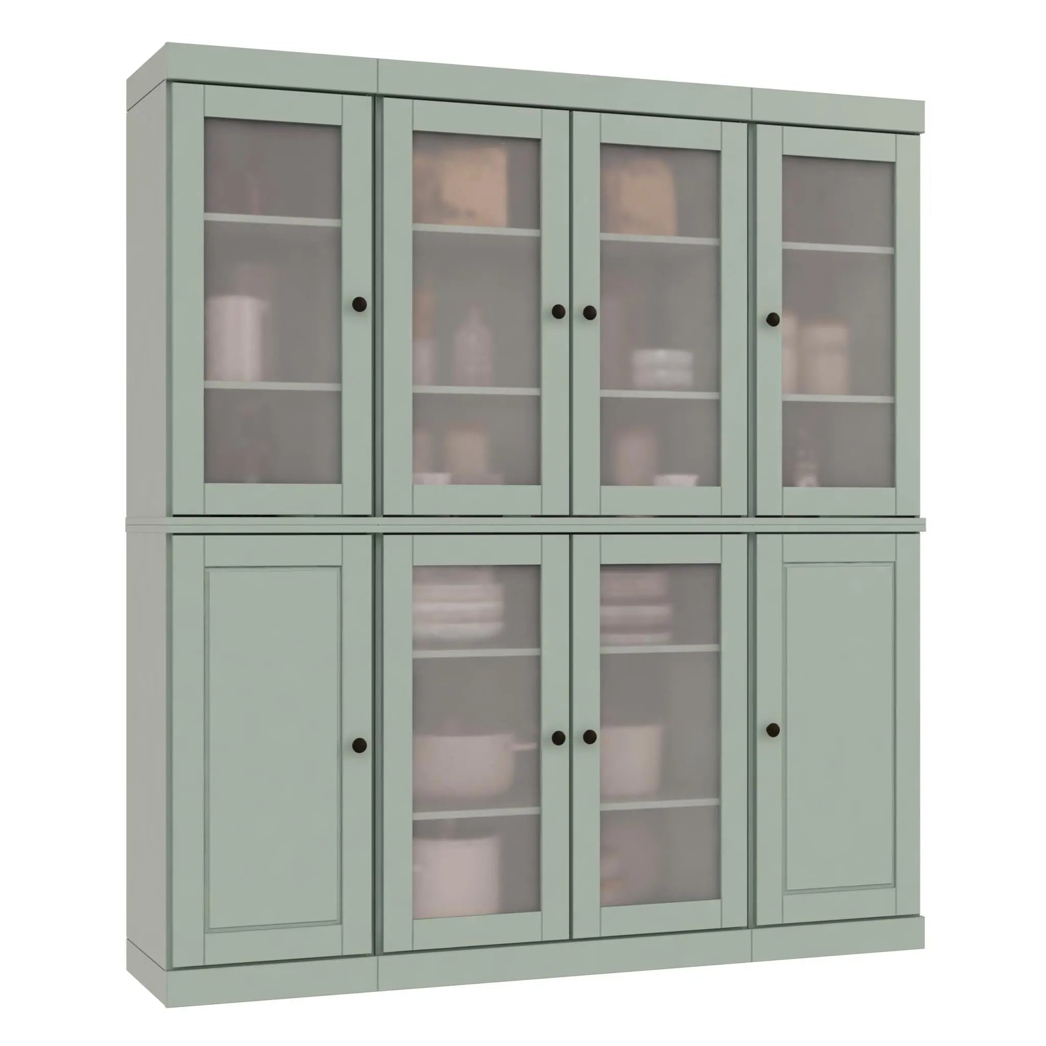 72" Sage Solid Wood 8 Pantry Or Storage Closet Homeroots Kitchen & Dining