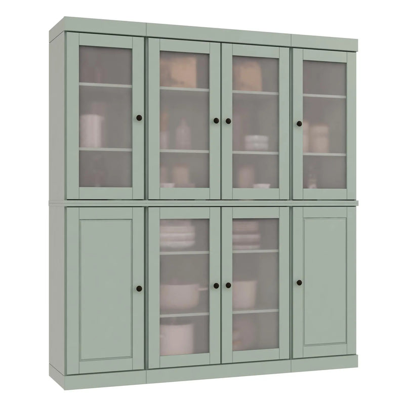 72" Sage Solid Wood 8 Pantry Or Storage Closet Homeroots Kitchen & Dining