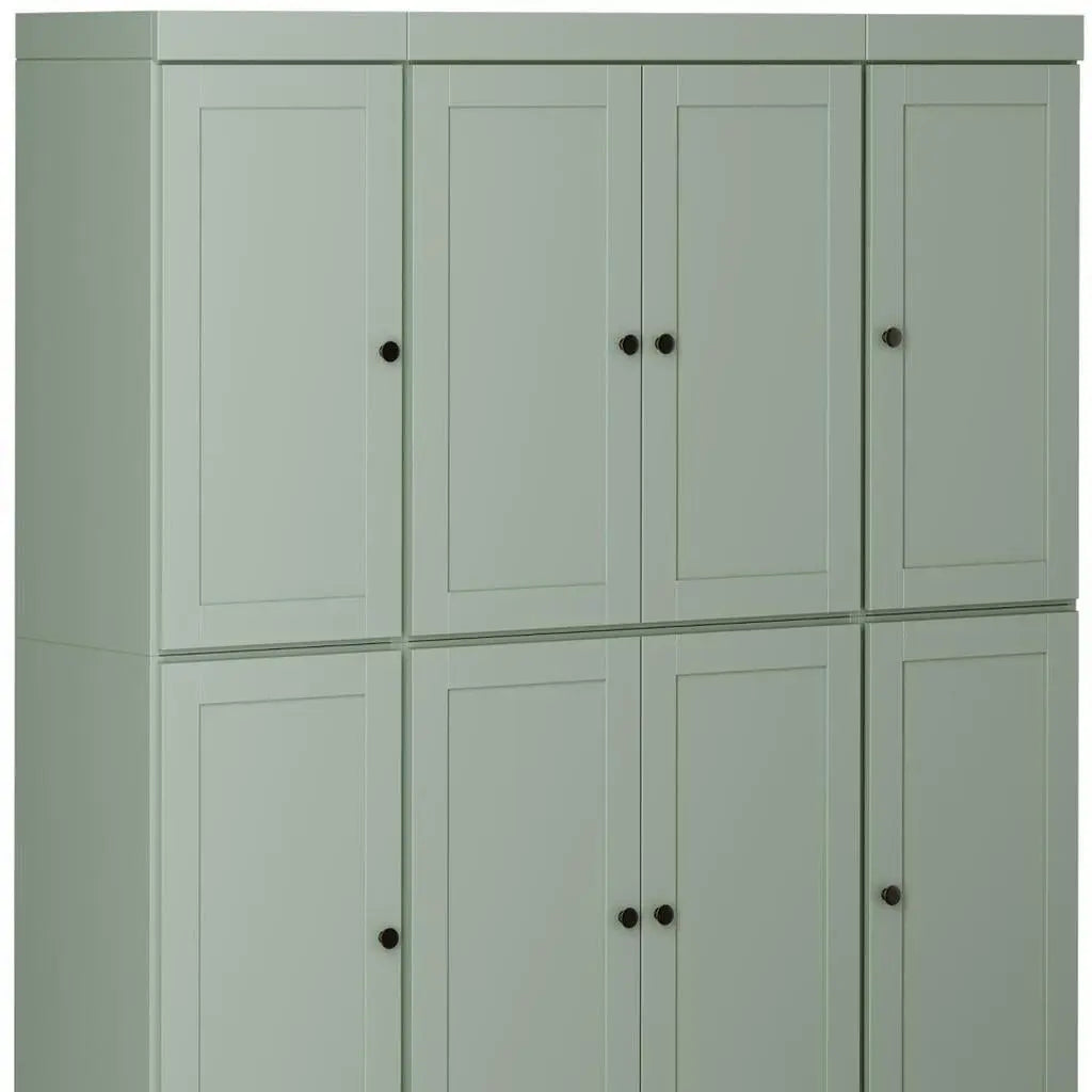 72" Sage Solid Wood 8 Two Drawer Pantry Or Storage Closet Homeroots Kitchen & Dining