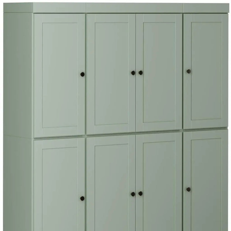 72" Sage Solid Wood 8 Two Drawer Pantry Or Storage Closet Homeroots Kitchen & Dining