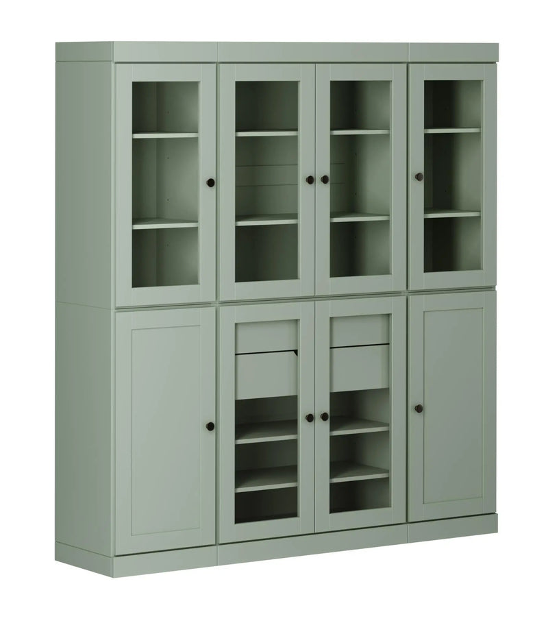 72" Sage Solid Wood 8 Two Drawer Pantry Or Storage Closet Homeroots Kitchen & Dining