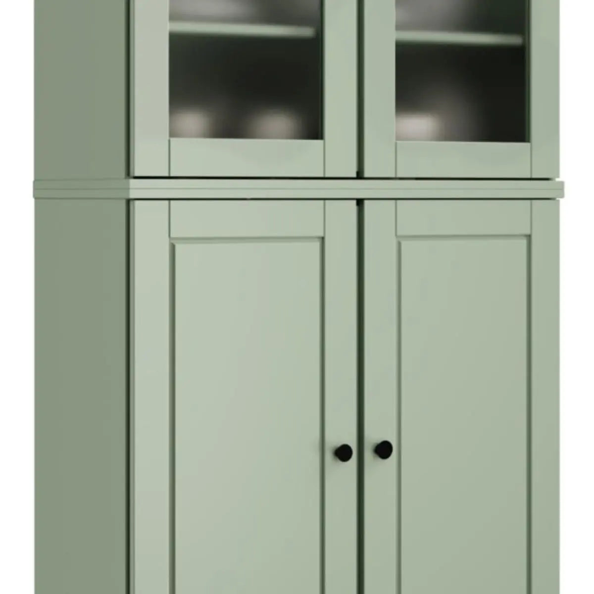 72" Sage Solid Wood Four Door Pantry Or Storage Closet Homeroots Kitchen & Dining
