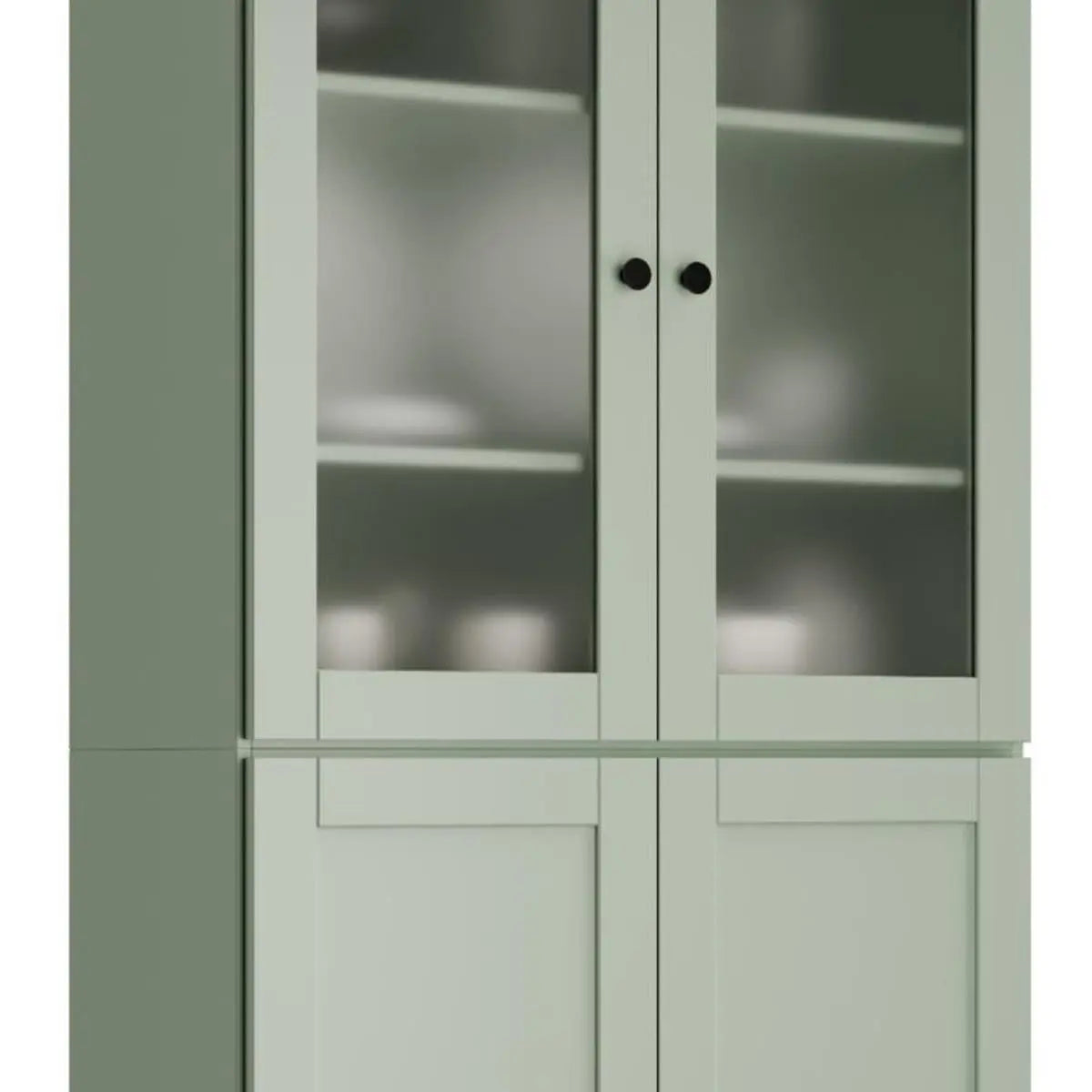 72" Sage Solid Wood Four Door Pantry Or Storage Closet Homeroots Kitchen & Dining