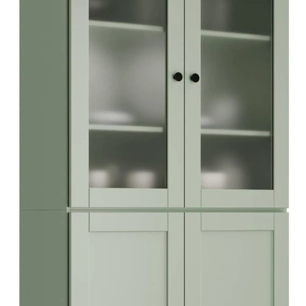 72" Sage Solid Wood Four Door Pantry Or Storage Closet Homeroots Kitchen & Dining