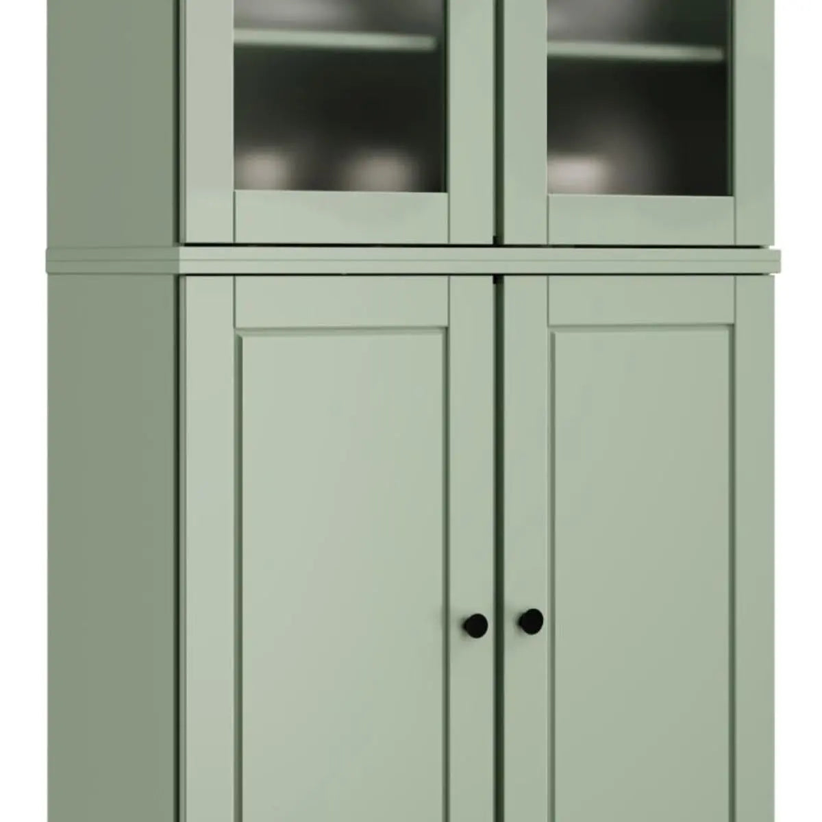 72" Sage Solid Wood Four Door Two Drawer Pantry Or Storage Closet Homeroots Kitchen & Dining