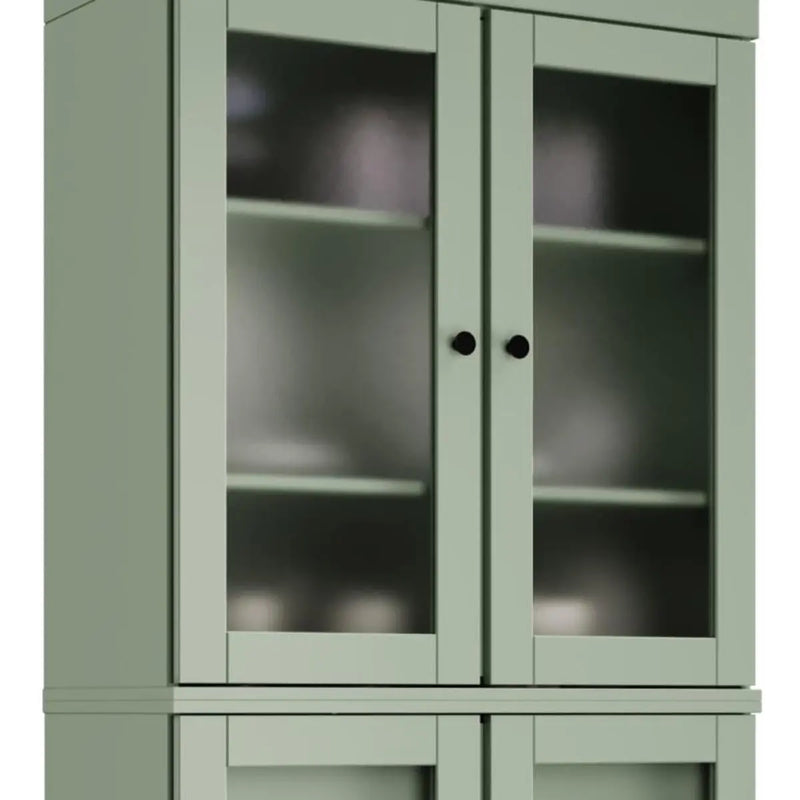 72" Sage Solid Wood Four Door Two Drawer Pantry Or Storage Closet Homeroots Kitchen & Dining