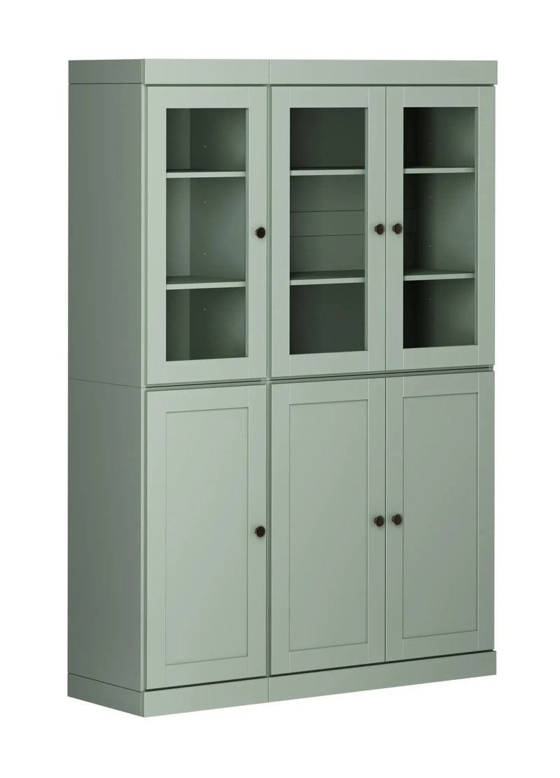 72" Sage Solid Wood Six Door Two Drawer Pantry Or Storage Closet Homeroots Kitchen & Dining