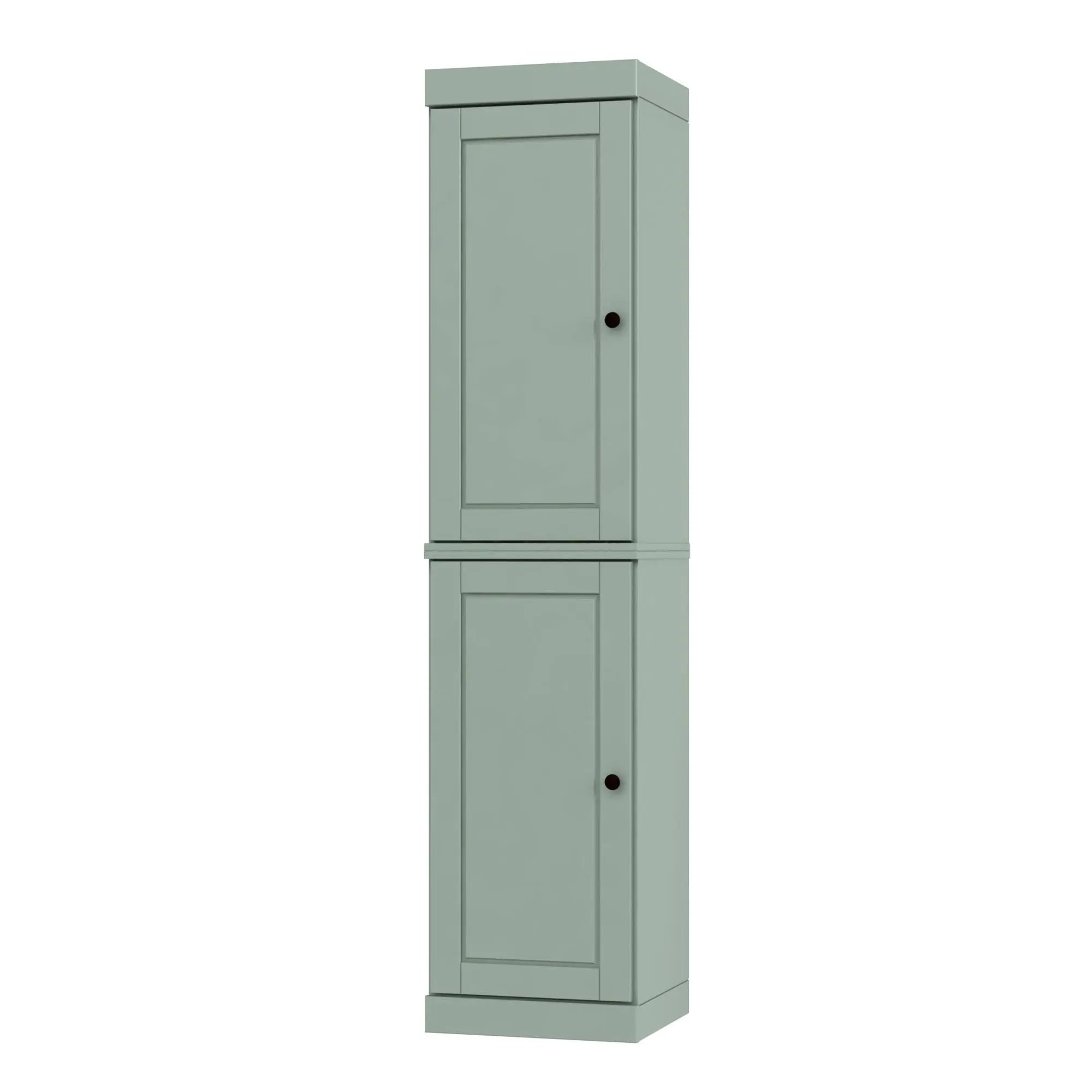 72" Sage Solid Wood Two Door Pantry Or Storage Closet Homeroots Kitchen & Dining