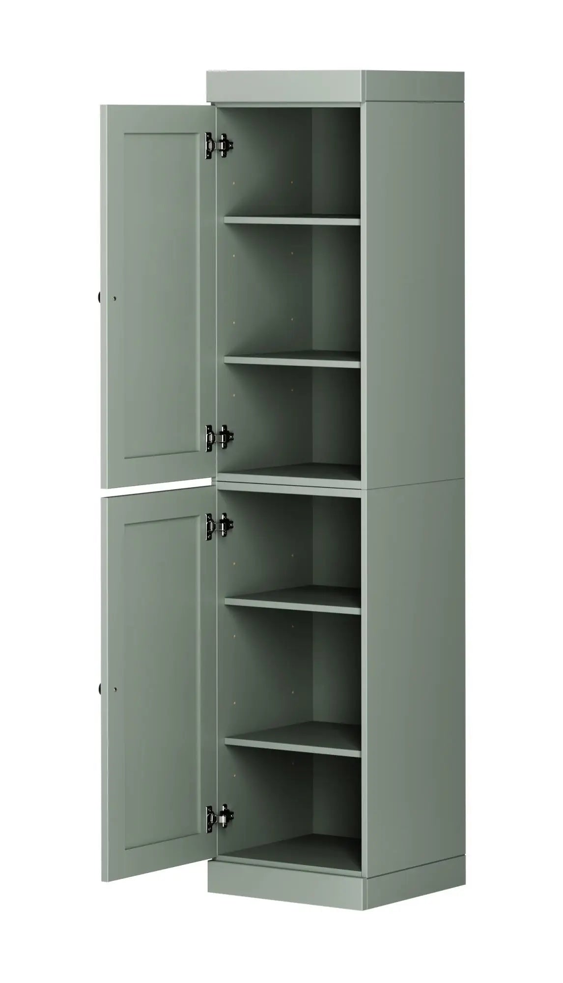 72" Sage Solid Wood Two Door Pantry Or Storage Closet Homeroots Kitchen & Dining