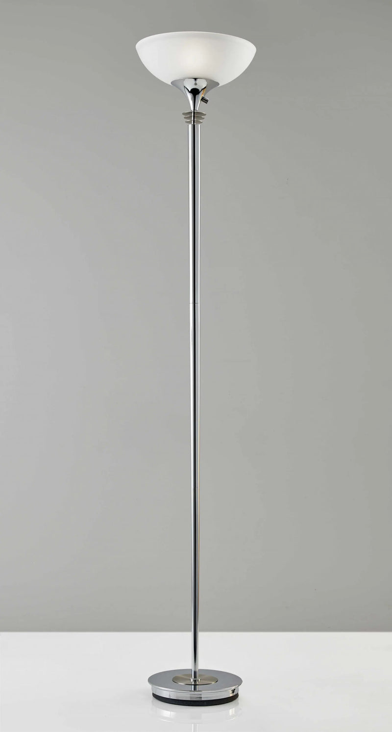 72" Silver With White Glass Shade - GreatEagleInc