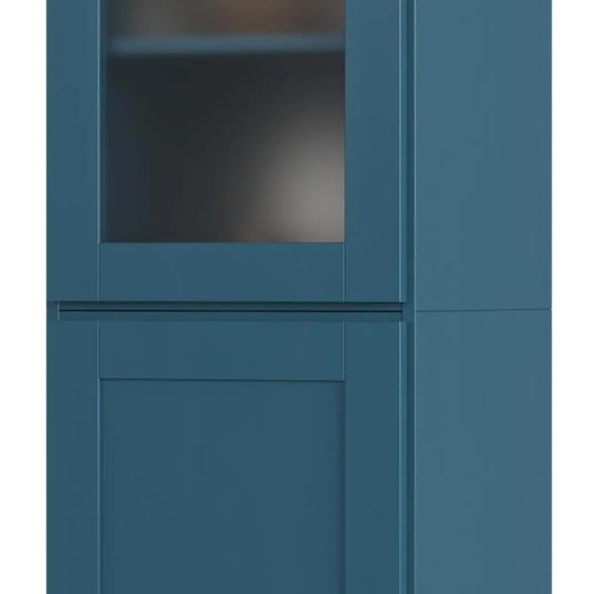 72" Teal Blue Solid Wood Two Door Pantry Or Storage Closet Homeroots Kitchen & Dining