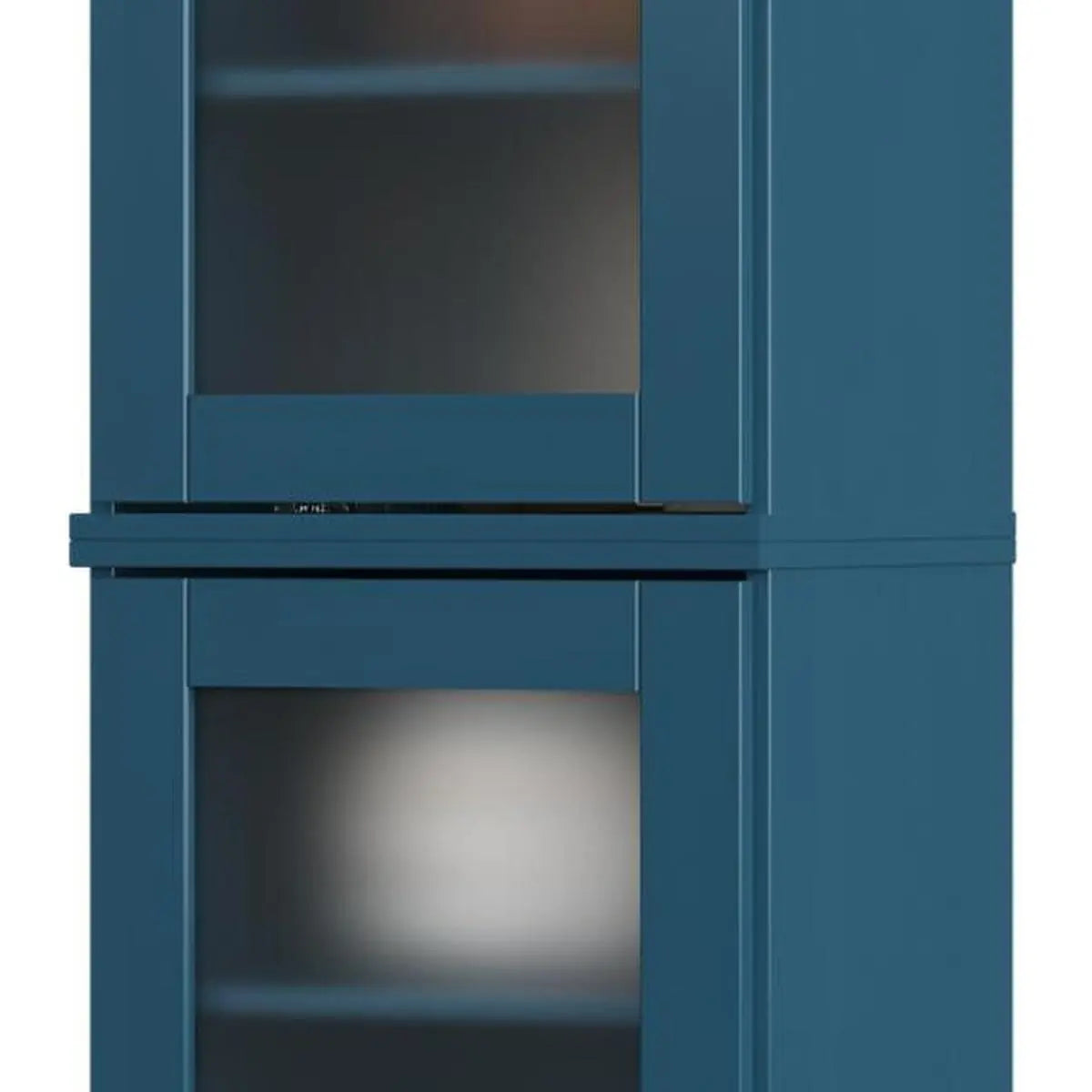 72" Teal Blue Solid Wood Two Door Pantry Or Storage Closet Homeroots Kitchen & Dining