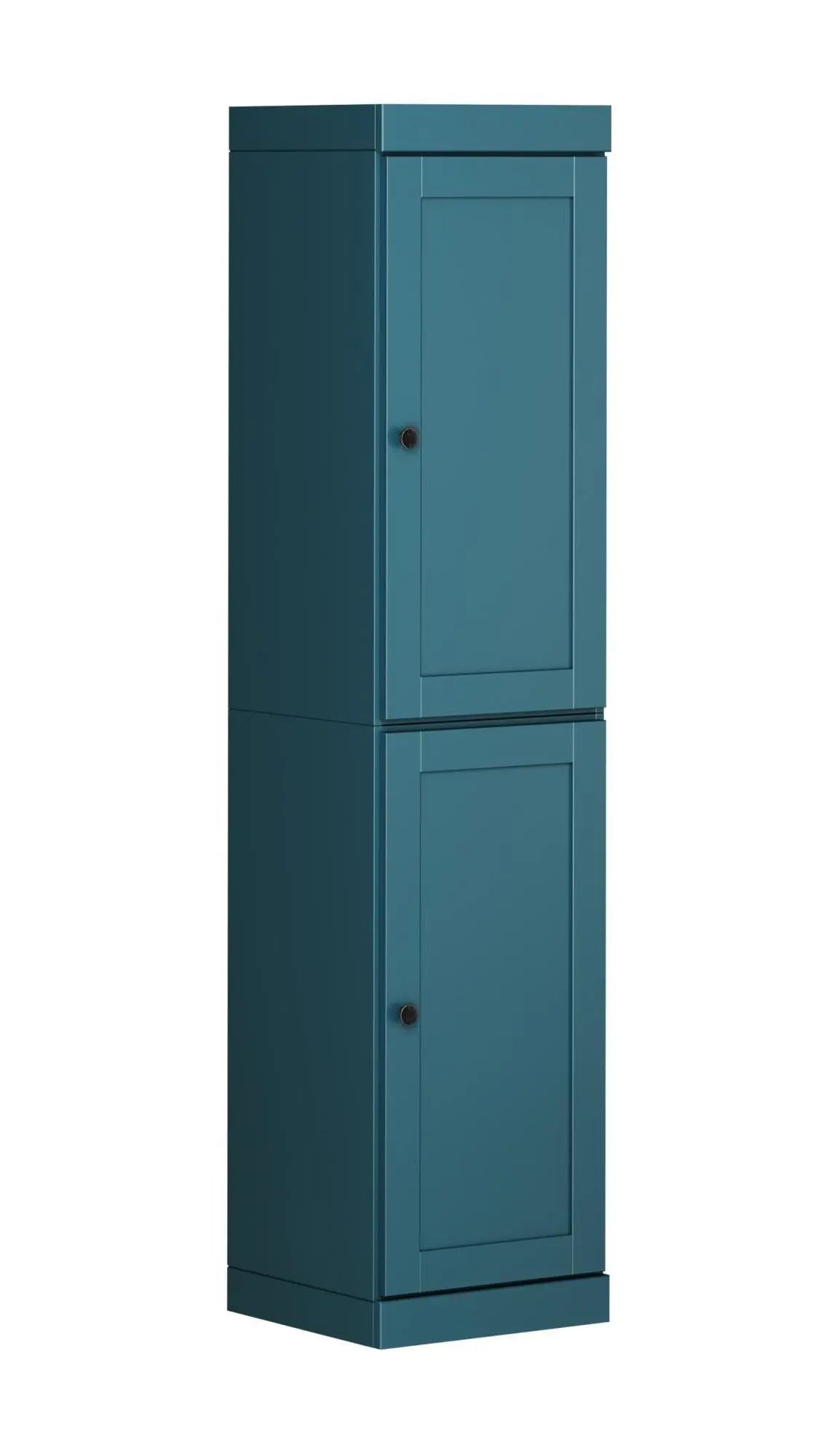72" Teal Blue Solid Wood Two Door Pantry Or Storage Closet Homeroots Kitchen & Dining