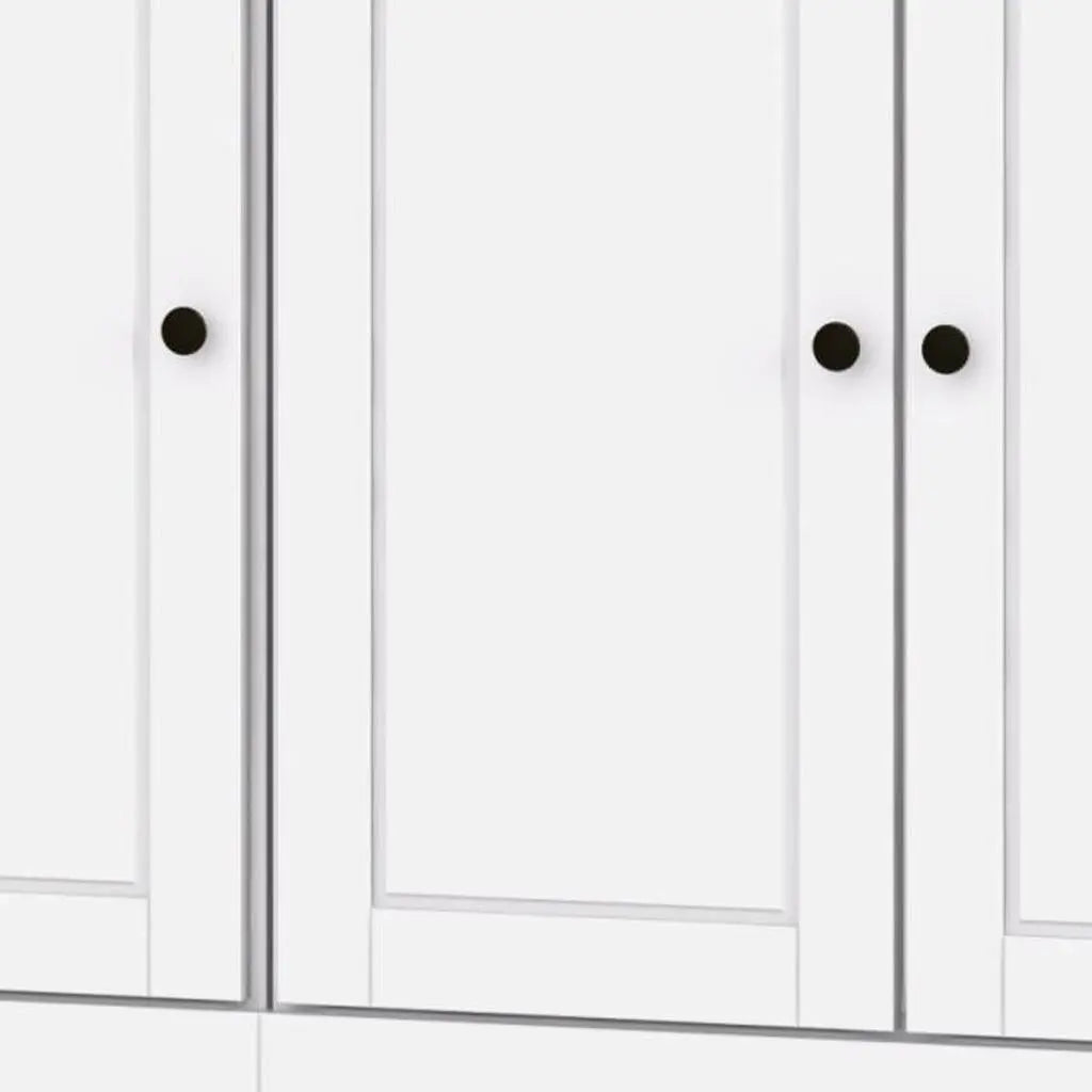 72" White Solid Wood 8 Pantry Or Storage Closet Homeroots Kitchen & Dining