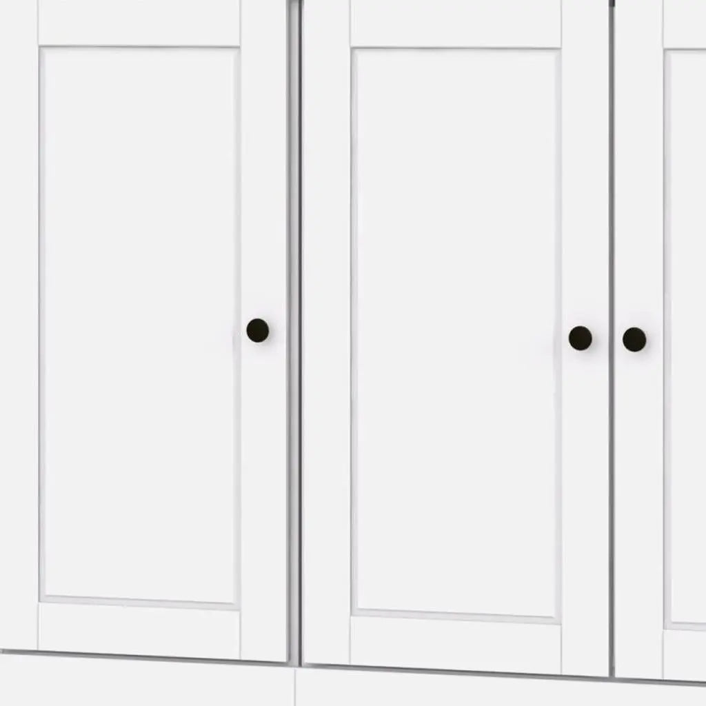 72" White Solid Wood 8 Pantry Or Storage Closet Homeroots Kitchen & Dining