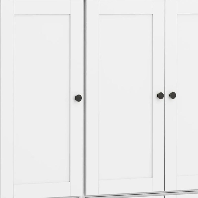 72" White Solid Wood 8 Pantry Or Storage Closet Homeroots Kitchen & Dining