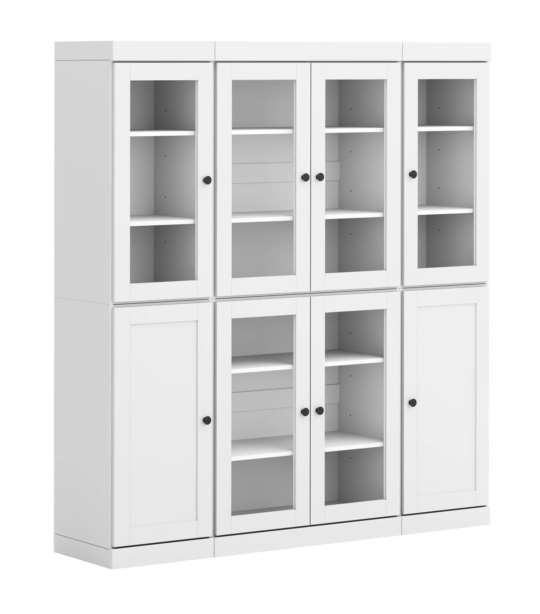 72" White Solid Wood 8 Pantry Or Storage Closet Homeroots Kitchen & Dining