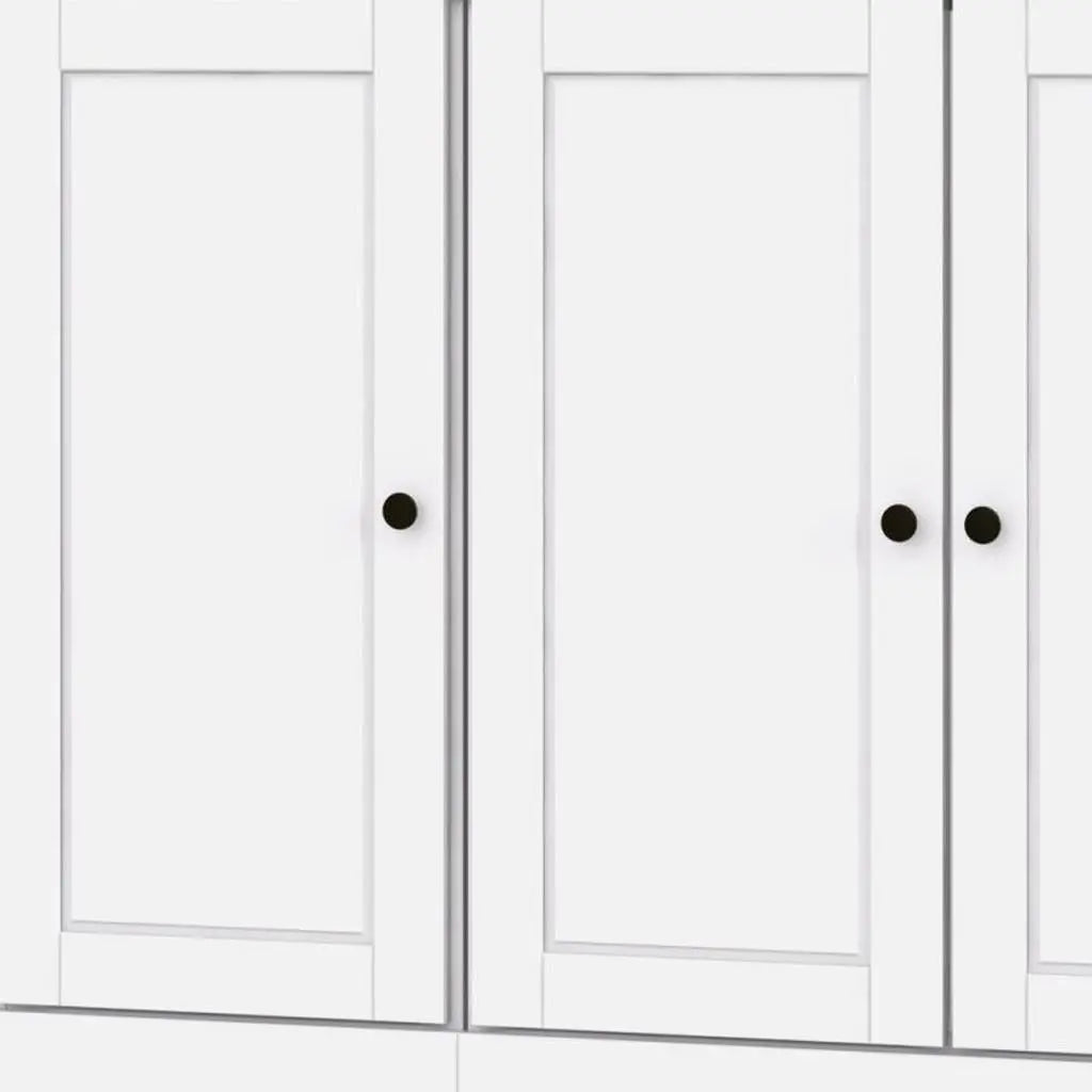 72" White Solid Wood 8 Two Drawer Pantry Or Storage Closet Homeroots Kitchen & Dining