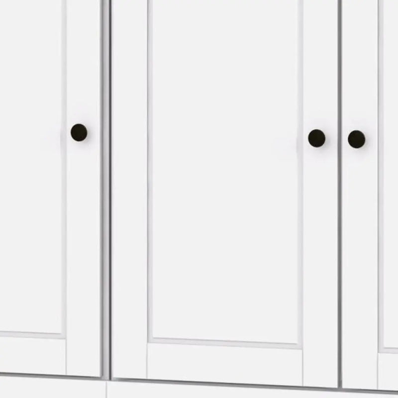 72" White Solid Wood 8 Two Drawer Pantry Or Storage Closet Homeroots Kitchen & Dining