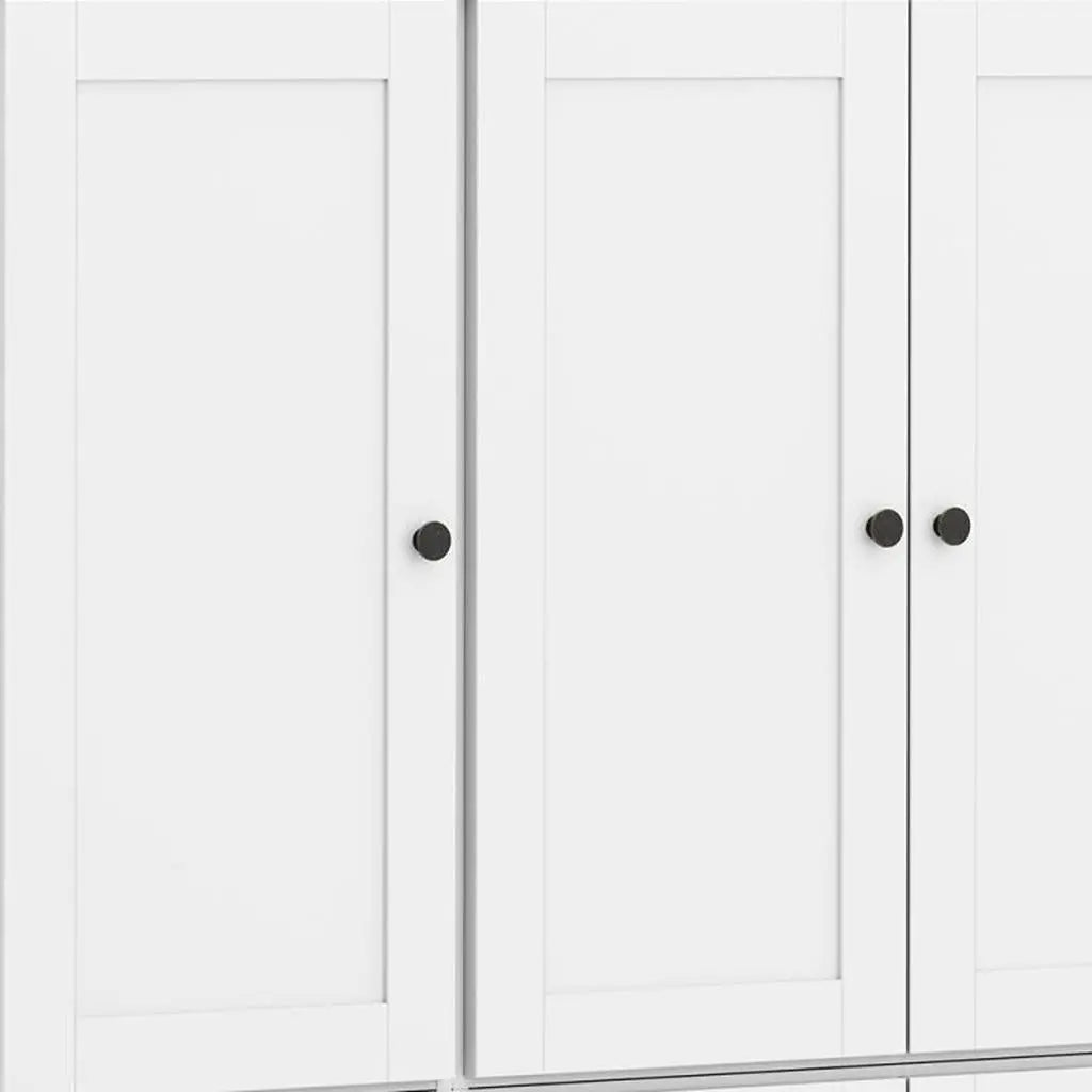 72" White Solid Wood 8 Two Drawer Pantry Or Storage Closet Homeroots Kitchen & Dining