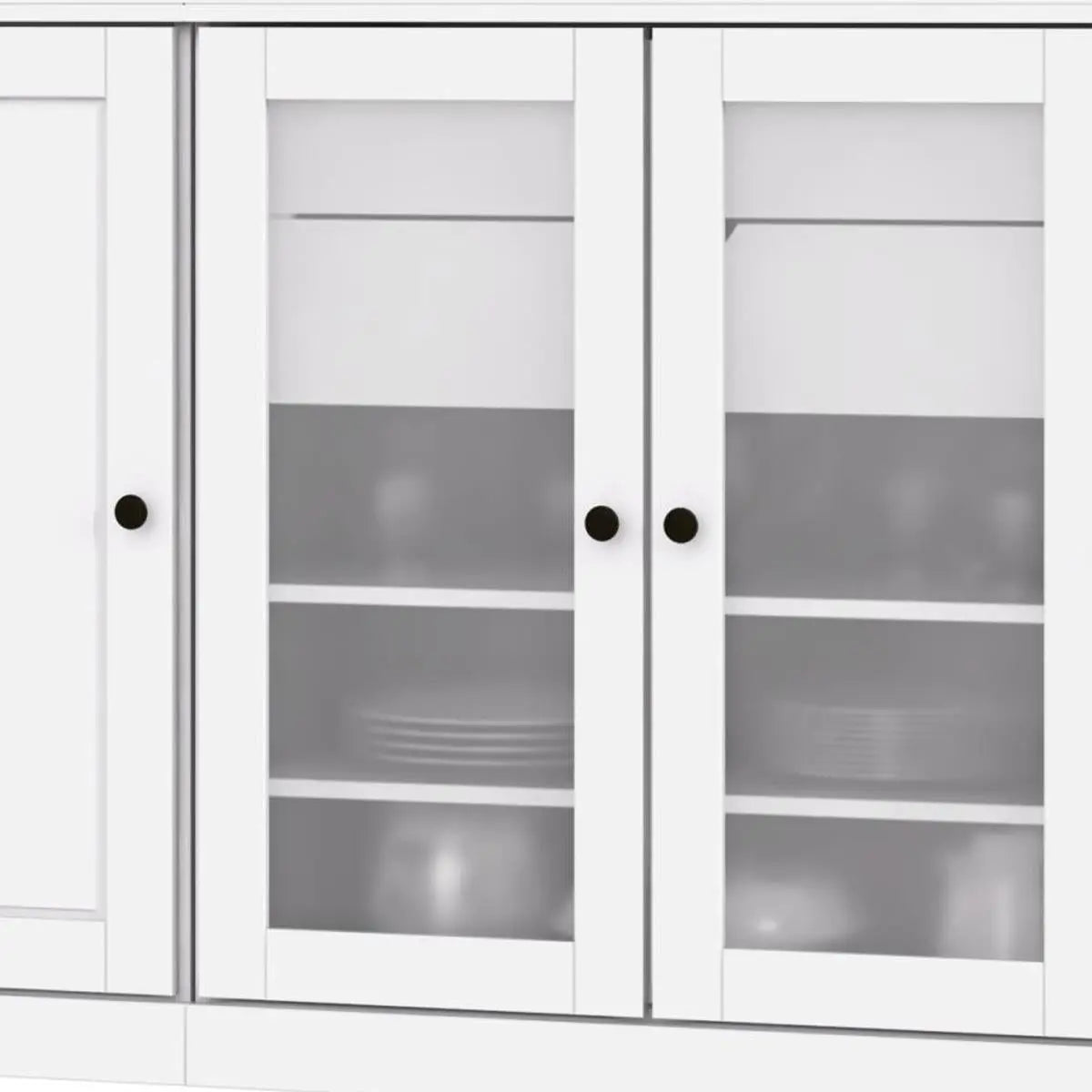 72" White Solid Wood 8 Two Drawer Pantry Or Storage Closet Homeroots Kitchen & Dining