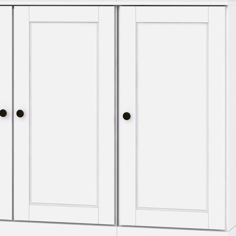 72" White Solid Wood 8 Two Drawer Pantry Or Storage Closet Homeroots Kitchen & Dining