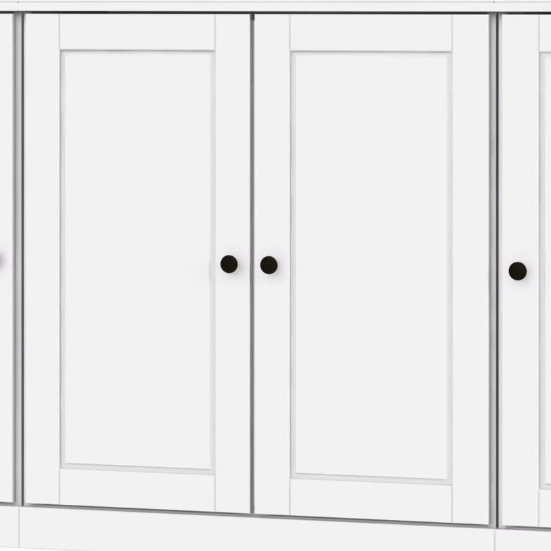 72" White Solid Wood 8 Two Drawer Pantry Or Storage Closet Homeroots Kitchen & Dining