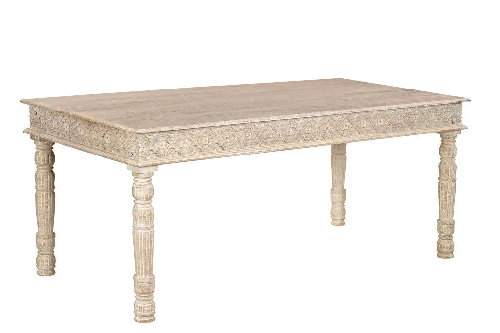 72" White Solid Wood Dining Table Homeroots Kitchen & Dining