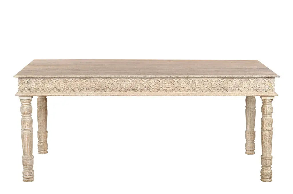 72" White Solid Wood Dining Table Homeroots Kitchen & Dining