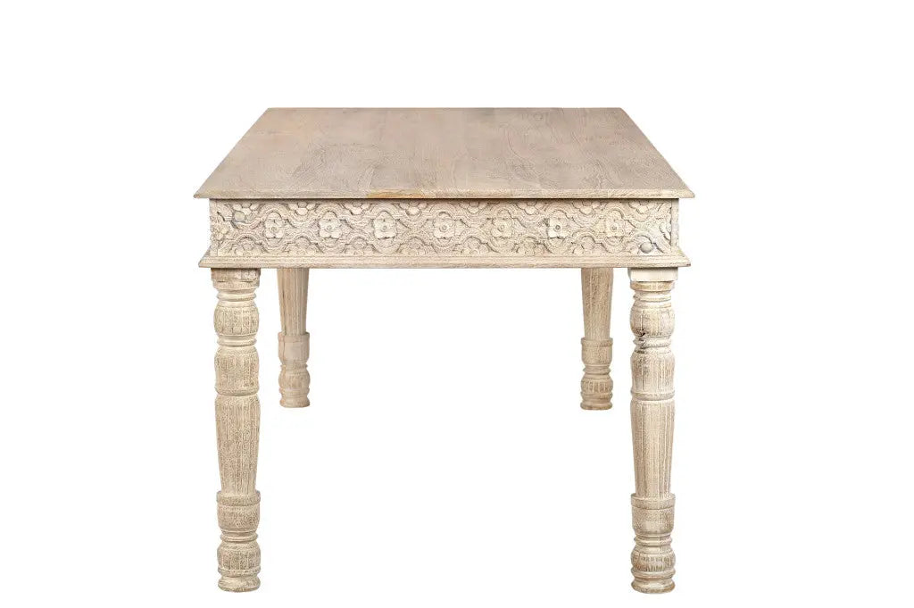 72" White Solid Wood Dining Table Homeroots Kitchen & Dining
