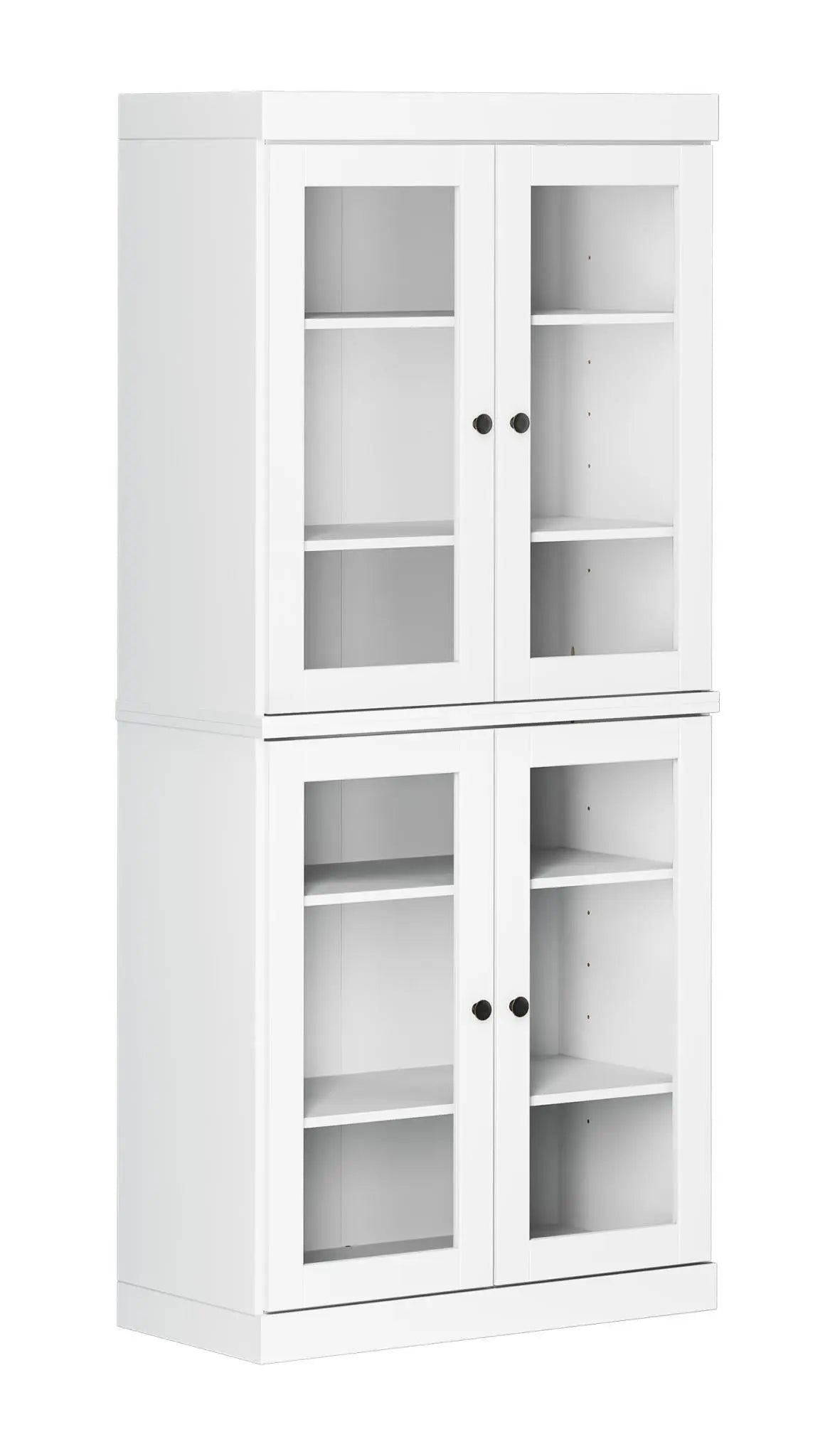 72" White Solid Wood Four Door Pantry Or Storage Closet Homeroots Kitchen & Dining