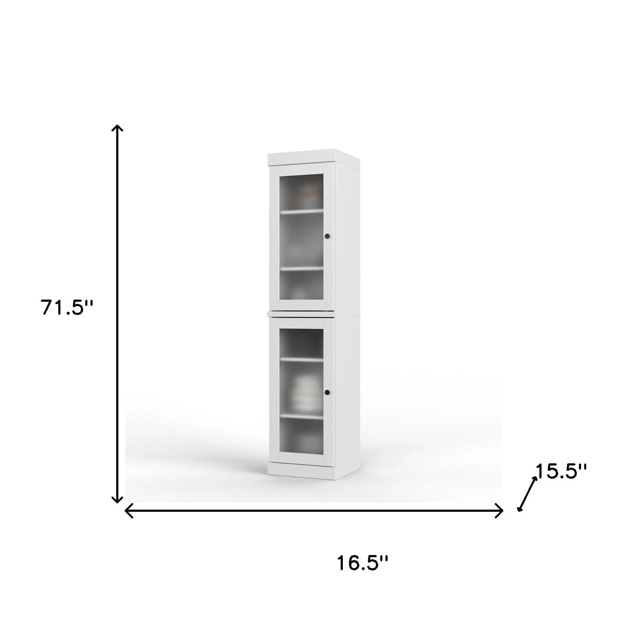 72" White Solid Wood Two Door Pantry Or Storage Closet Homeroots Kitchen & Dining