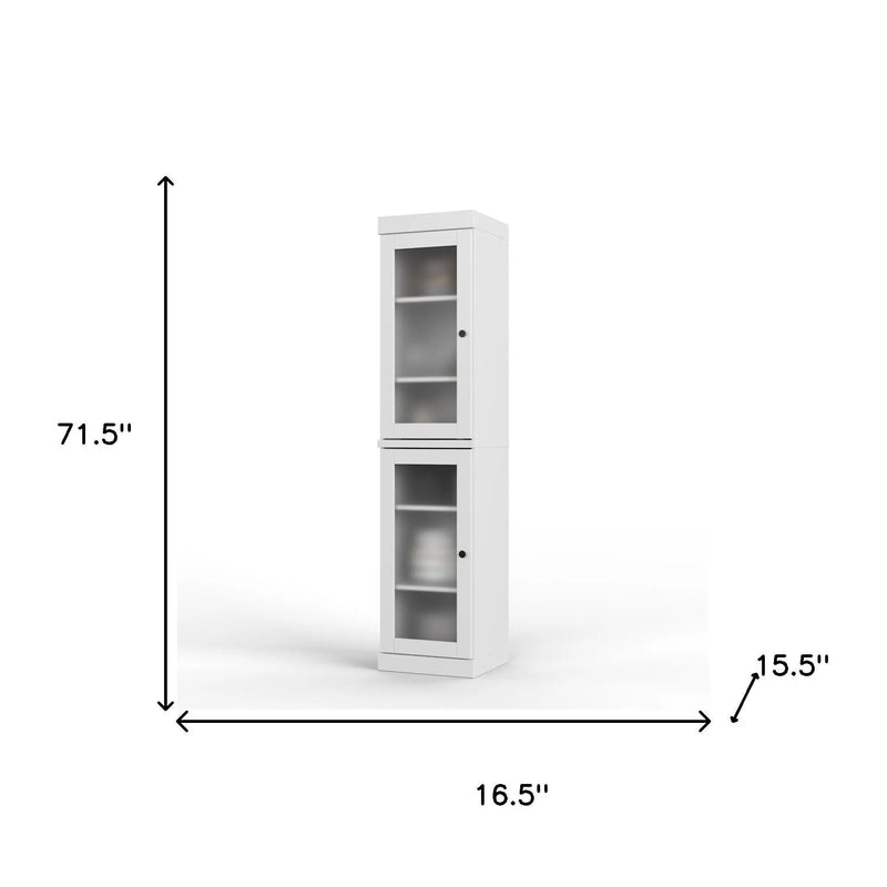 72" White Solid Wood Two Door Pantry Or Storage Closet Homeroots Kitchen & Dining