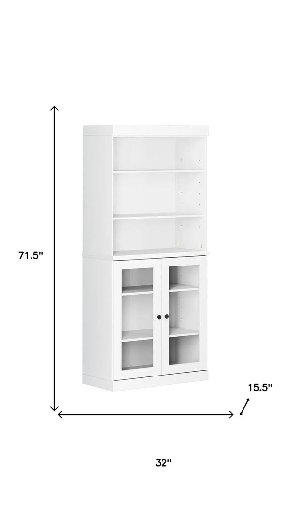 72" White Solid Wood Two Door Pantry Or Storage Closet Homeroots Kitchen & Dining