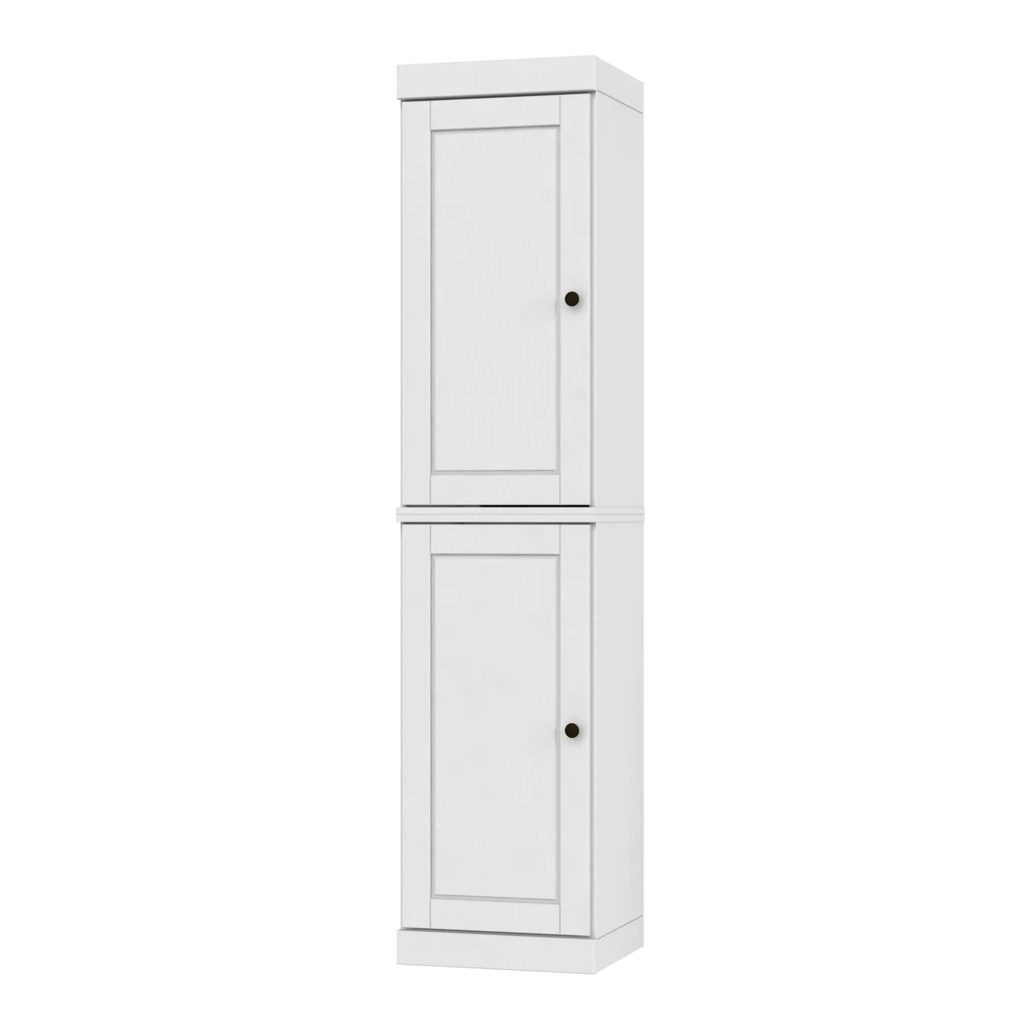 72" White Solid Wood Two Door Pantry Or Storage Closet Homeroots Kitchen & Dining