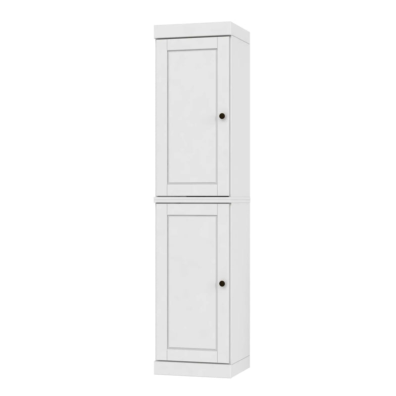 72" White Solid Wood Two Door Pantry Or Storage Closet Homeroots Kitchen & Dining