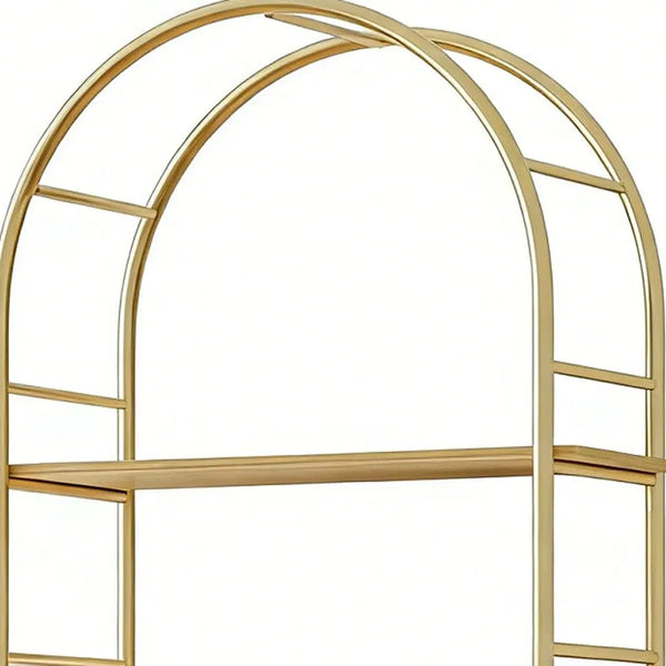 72" White Wood Adjustable Three Tier Etagere Bookcase Homeroots Office