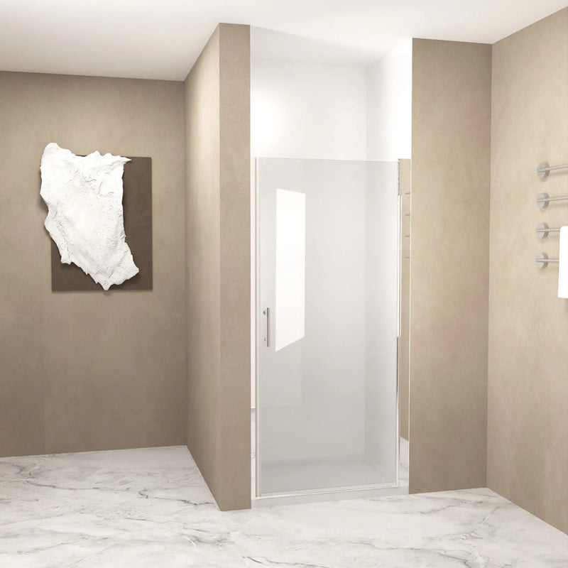 72" X 28" Aluminum and Tempered Glass Shower Door Homeroots Bed & Bath