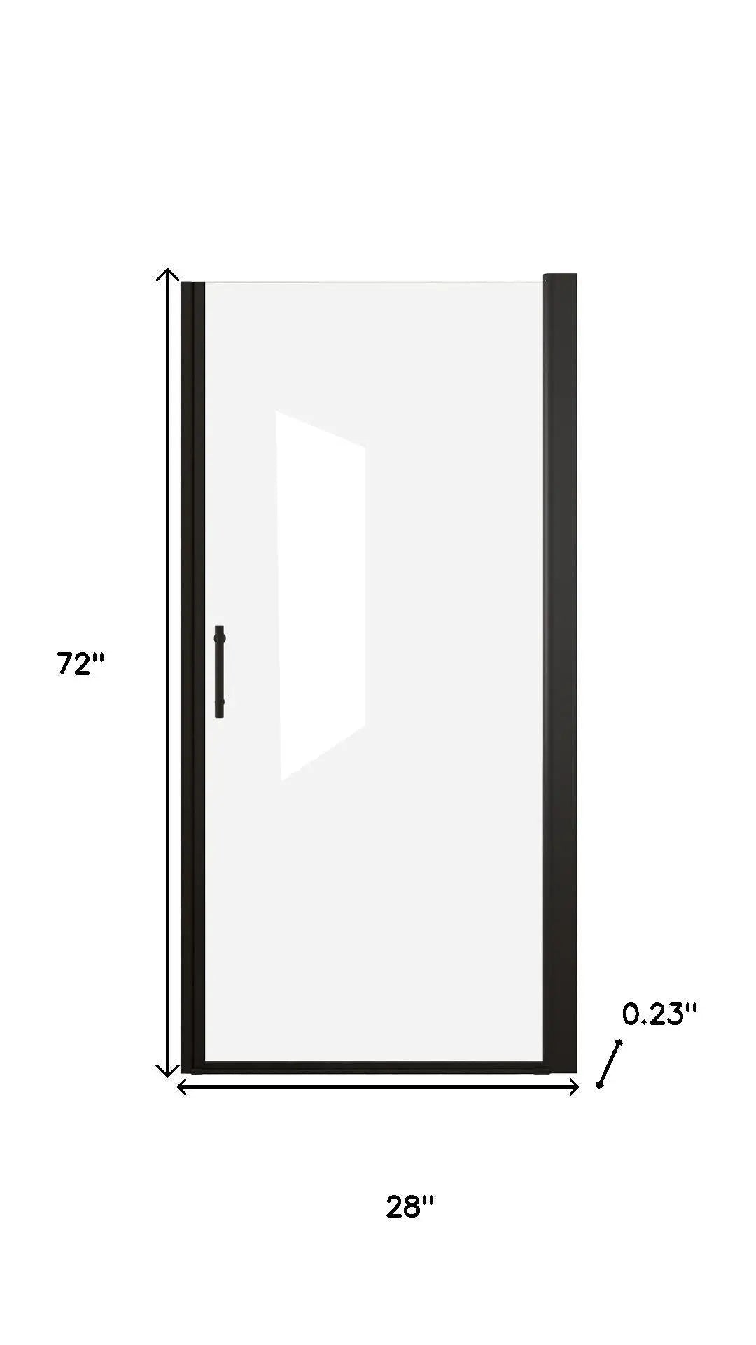 72" X 28" Aluminum and Tempered Glass Shower Door Homeroots Bed & Bath