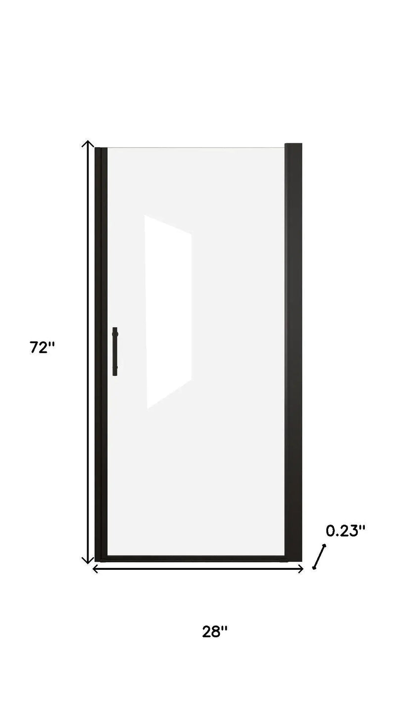 72" X 28" Aluminum and Tempered Glass Shower Door Homeroots Bed & Bath