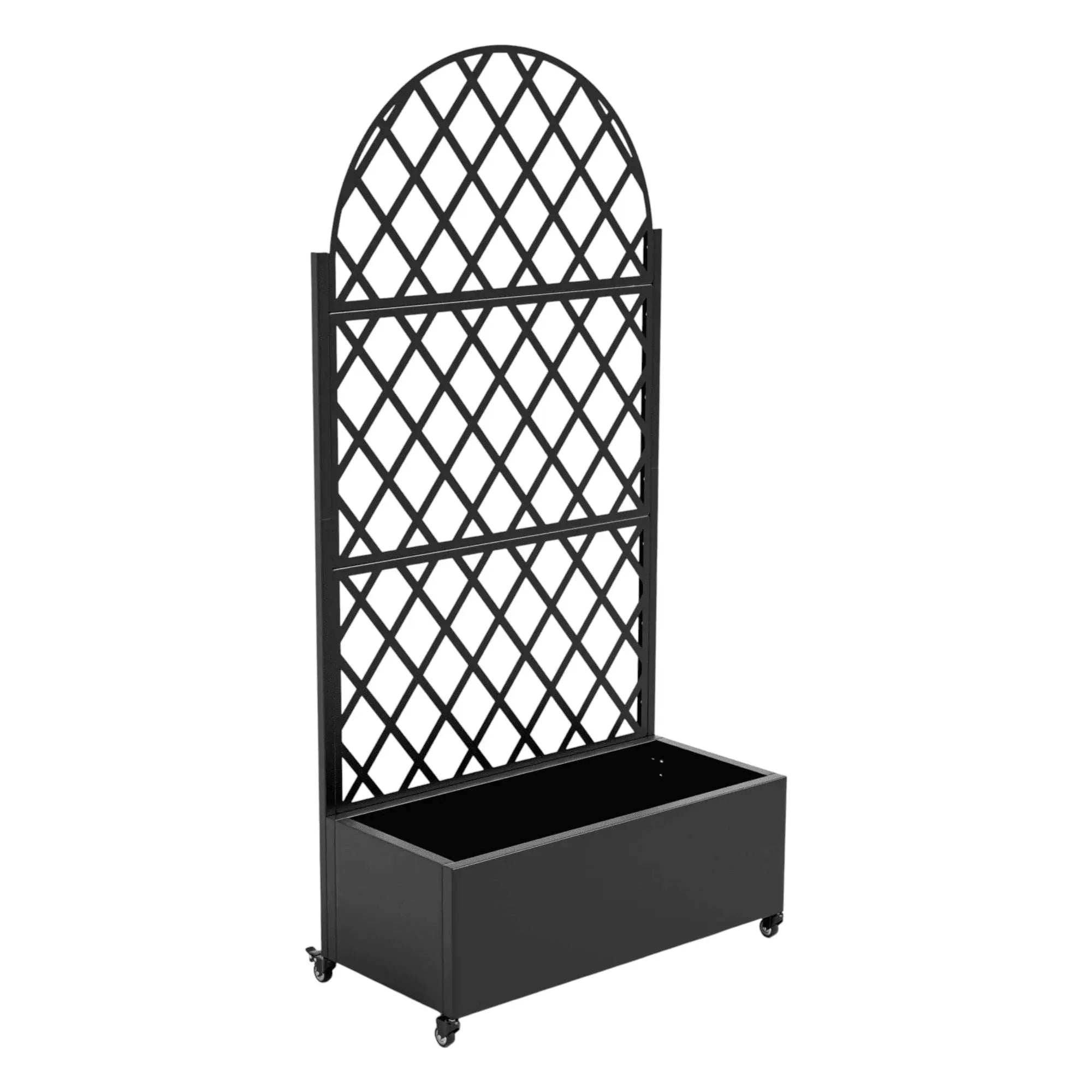 72" X 35" Black Metal Rectangular Planter Box Homeroots Outdoor