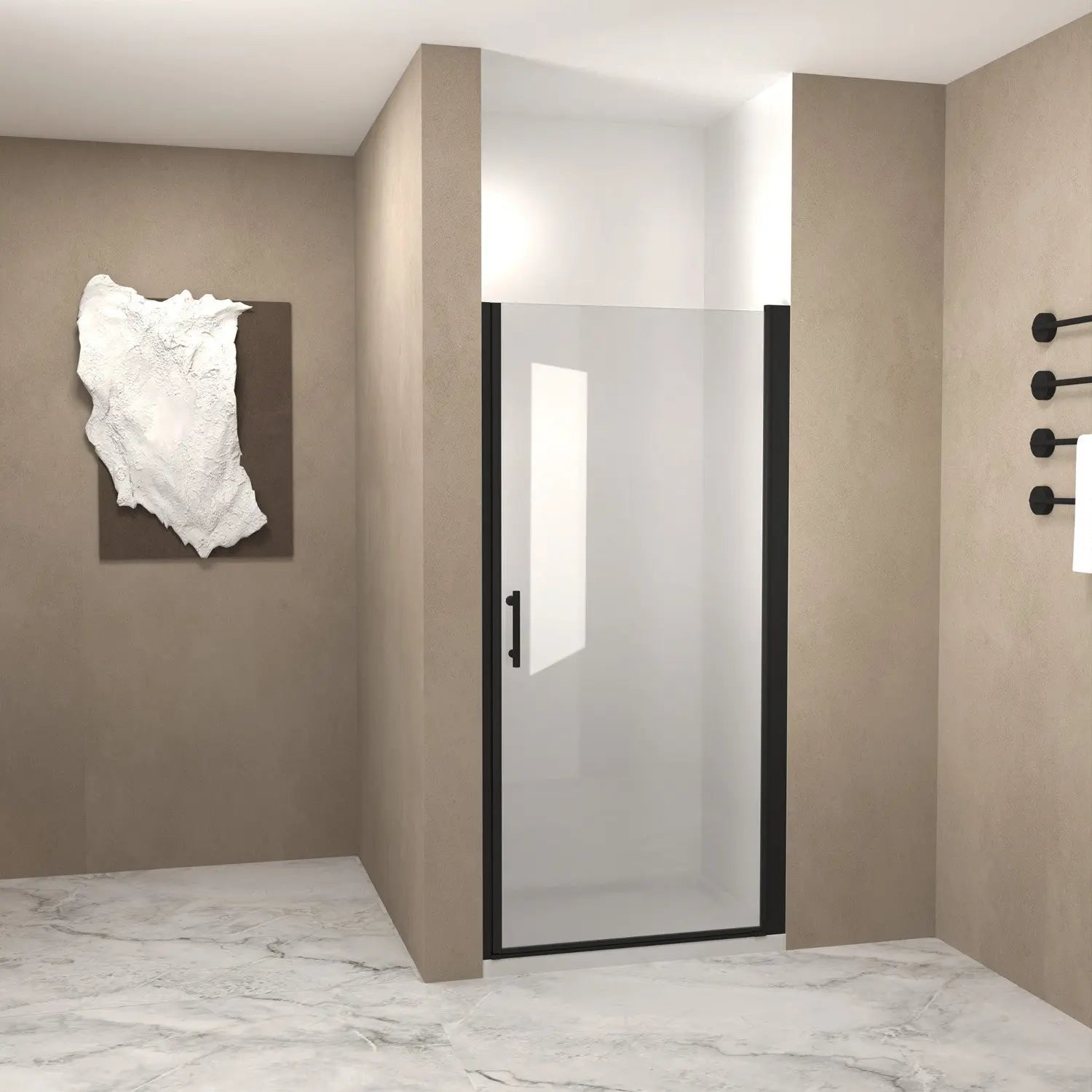 72" X 36" Aluminum and Tempered Glass Shower Door Homeroots Bed & Bath