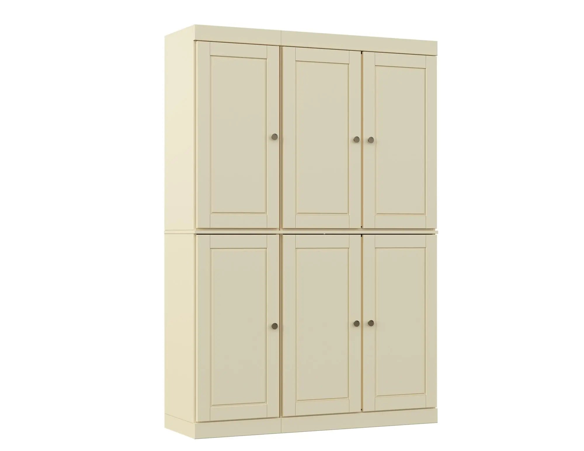 72" Yellow Solid Wood 8 Pantry Or Storage Closet Homeroots Kitchen & Dining