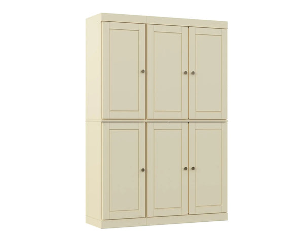 72" Yellow Solid Wood 8 Pantry Or Storage Closet Homeroots Kitchen & Dining