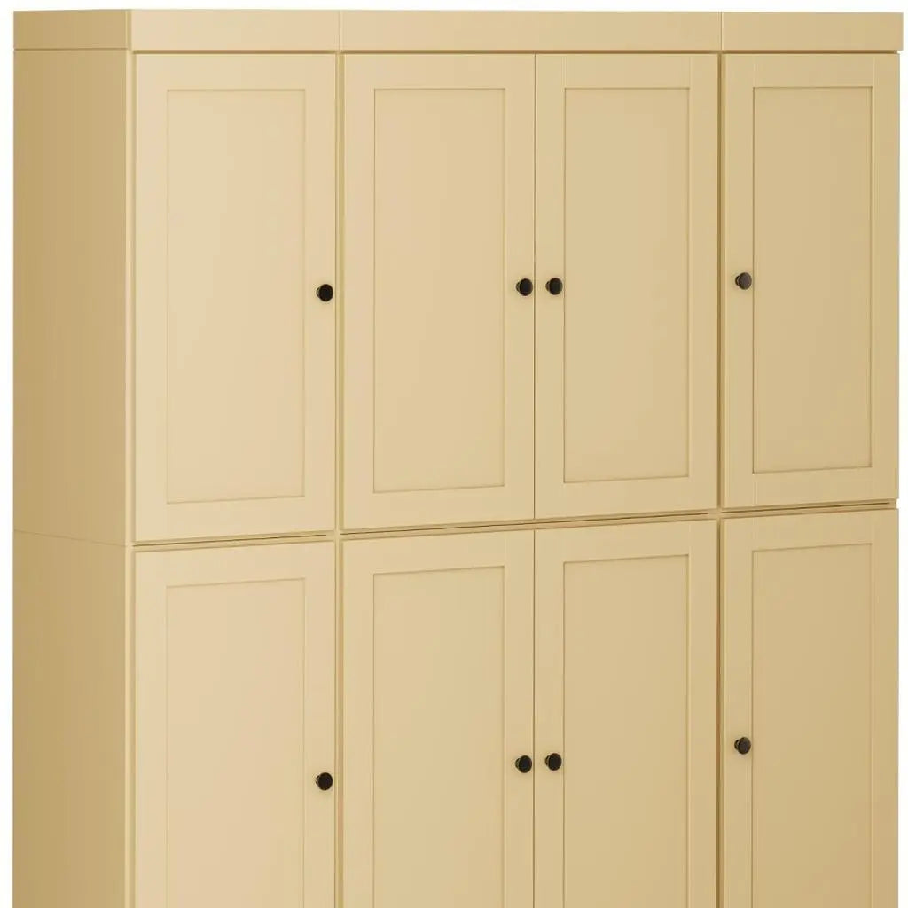 72" Yellow Solid Wood 8 Pantry Or Storage Closet Homeroots Kitchen & Dining