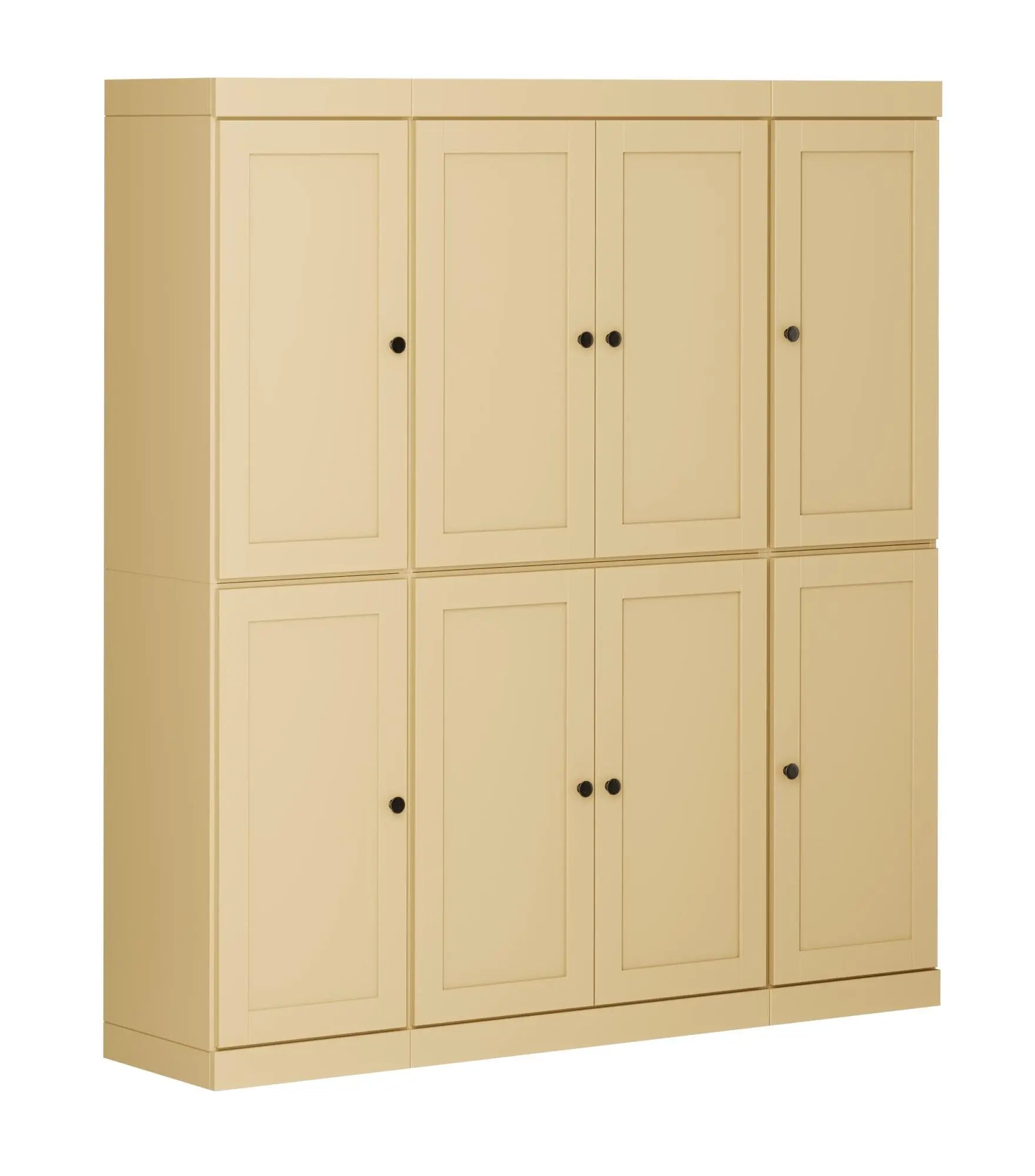 72" Yellow Solid Wood 8 Pantry Or Storage Closet Homeroots Kitchen & Dining