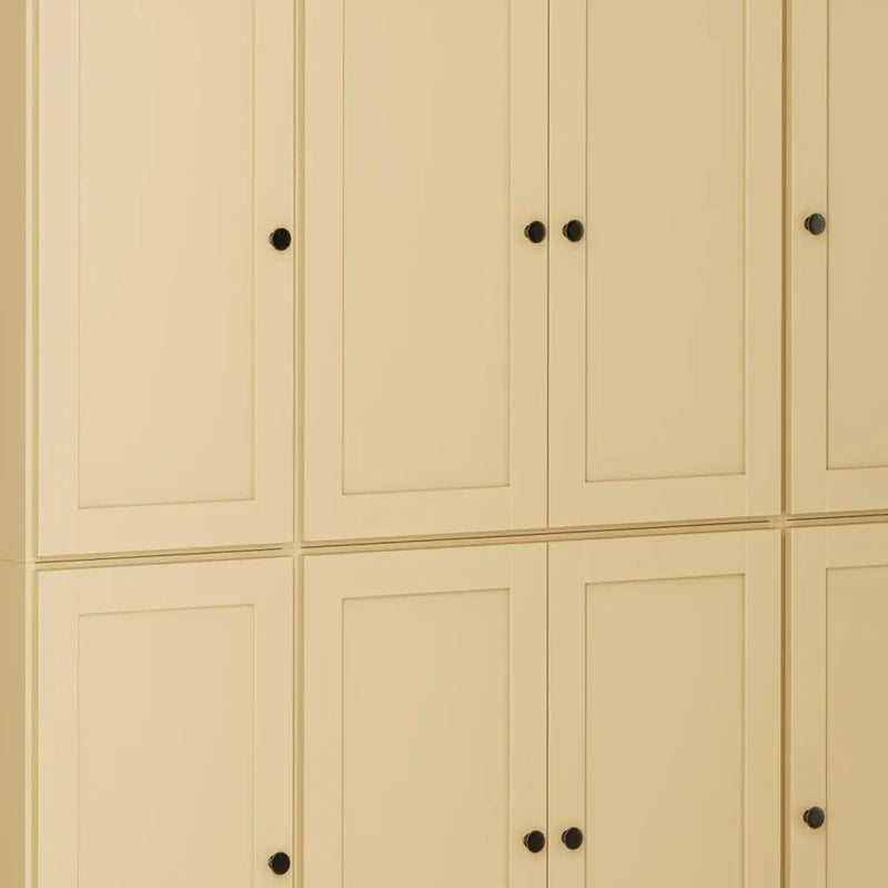 72" Yellow Solid Wood 8 Pantry Or Storage Closet Homeroots Kitchen & Dining
