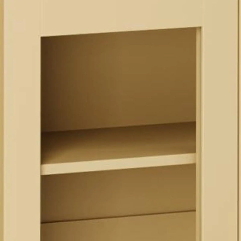 72" Yellow Solid Wood 8 Pantry Or Storage Closet Homeroots Kitchen & Dining